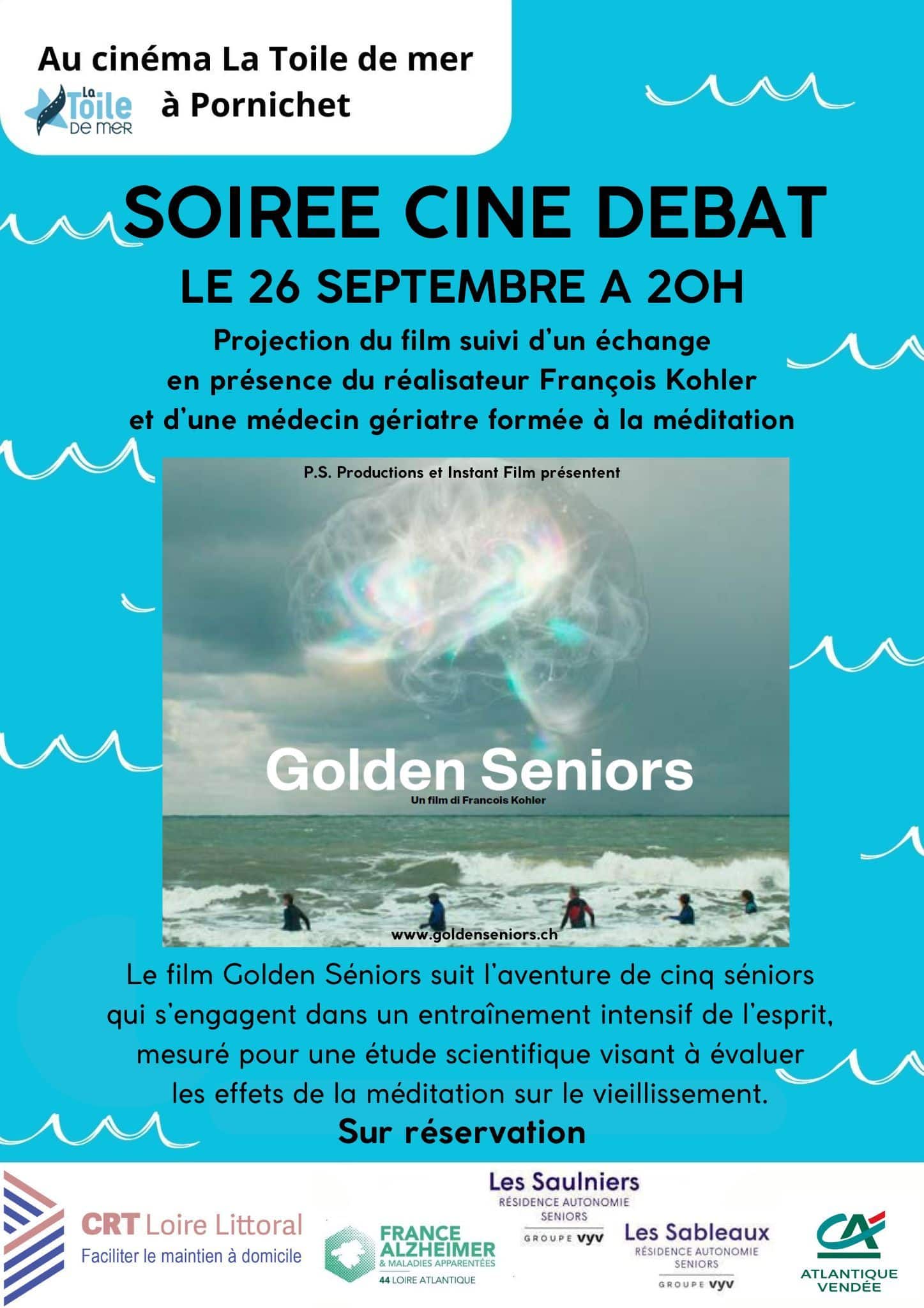 Affiche soirée ciné débat Golden Séniors